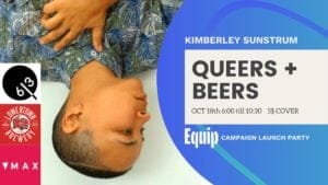 Queers and Beers poster for October 18